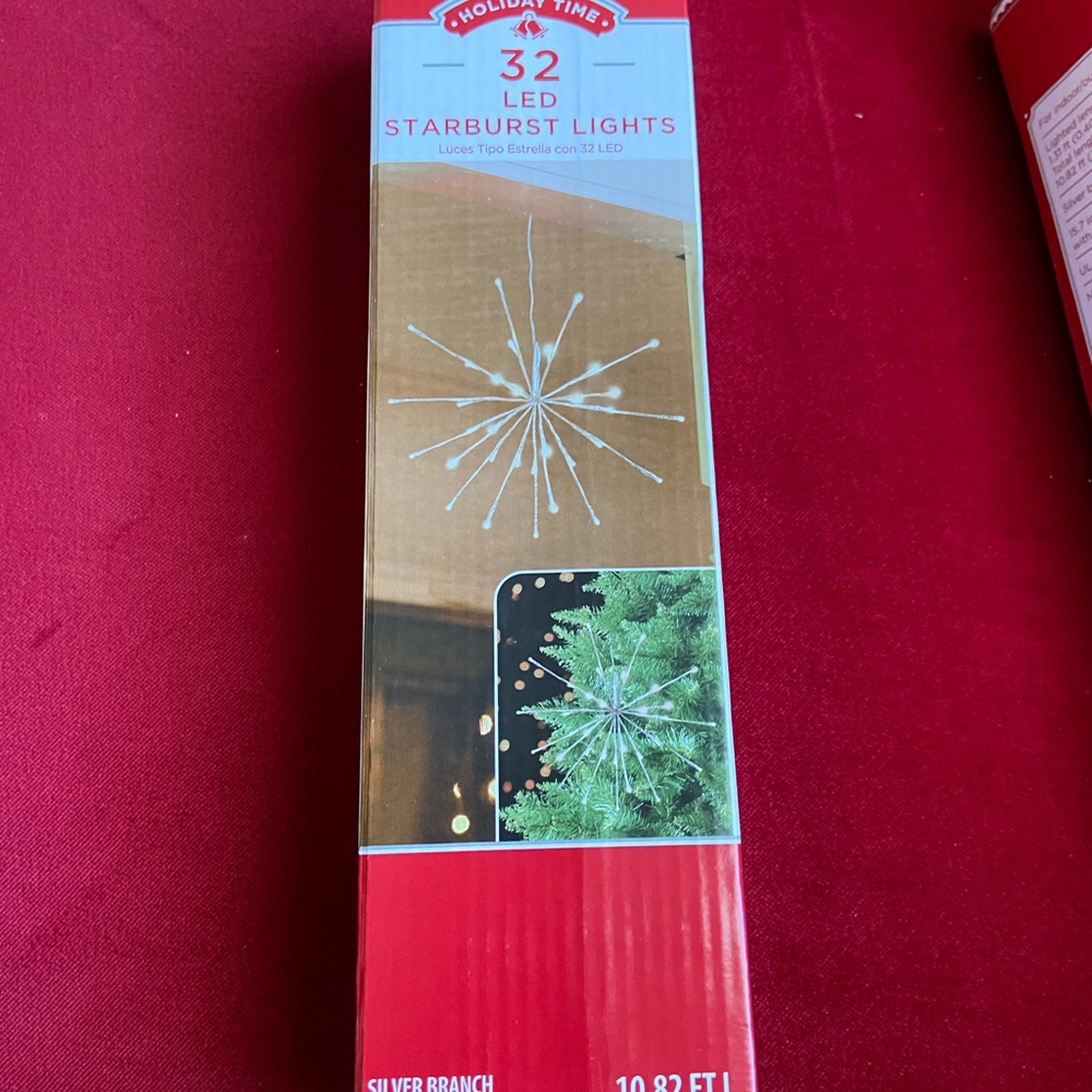 Holiday Time Silver Starburst Lights – Christmas Decor